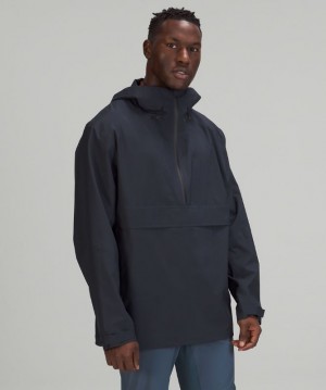 Lululemon 1/2 Zip Pullover Erkek Mont Lacivert | TQPA-37518