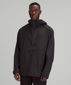 Lululemon 1/2 Zip Pullover Erkek Mont Siyah | SQGH-83109