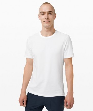Lululemon 5 Year Basic Tee Sun Wash Erkek Üstler Beyaz | ZTHU-26759