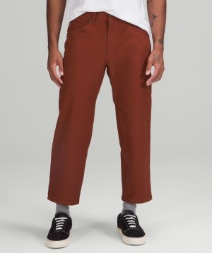 Lululemon ABC Crop Pant Relaxed Erkek Pantolon Kahverengi | WNTF-65819