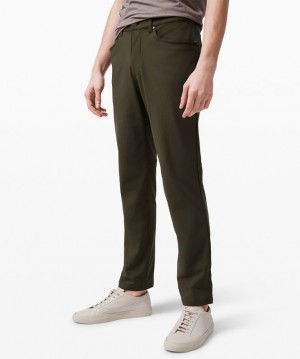 Lululemon ABC Pant Classic 32L Erkek Pantolon Koyu Zeytin Yeşili | PLDK-62830