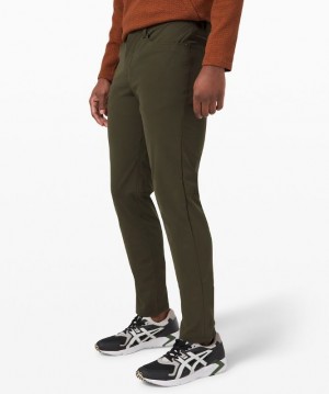 Lululemon ABC Pant Slim 32 Warpstreme Erkek Pantolon Koyu Zeytin Yeşili | XTNE-62537