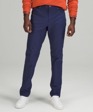 Lululemon ABC Pant Slim 34L Cord Erkek Pantolon Night Sea | CYHJ-72981