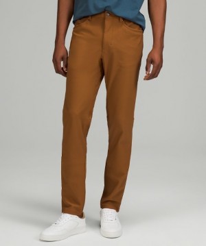 Lululemon ABC Pant Slim 34L Cord Erkek Pantolon Bakır Kahverengi | TQMY-65801