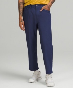 Lululemon ABC Relaxed-Fit Crop Pant Cord Erkek Pantolon Night Sea | COGY-86210