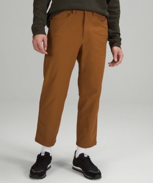 Lululemon ABC Relaxed-Fit Crop Pant Cord Erkek Pantolon Bakır Kahverengi | AMSU-16587