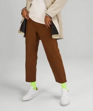 Lululemon ABC Relaxed-Fit Crop Pant Utilitech Erkek Pantolon Bakır Kahverengi | VEYS-35061