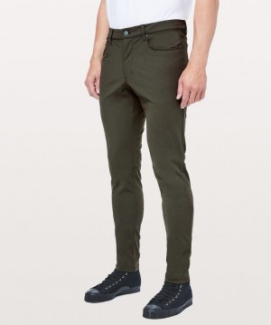Lululemon ABC Skinny-Fit Pant 34 Warpstreme Erkek Pantolon Koyu Zeytin Yeşili | ODZR-23897