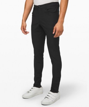 Lululemon ABC Skinny-Fit Pant 34 Warpstreme Erkek Pantolon Siyah | TODN-26847