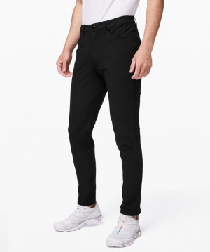 Lululemon ABC Slim-Fit Pant 37 Warpstreme Erkek Pantolon Siyah | NZKH-40795