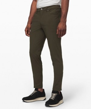 Lululemon ABC Slim-Fit Pant 37 Warpstreme Erkek Pantolon Koyu Zeytin Yeşili | LDNO-97241