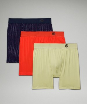 Lululemon AIM Boxer 3 Pack Erkek İç Giyim Kırmızı Yeşil Pembe Lacivert | NTLI-86732