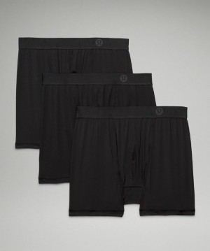 Lululemon AIM Boxer 3 Pack Erkek İç Giyim Siyah Siyah Siyah | NFTI-18237