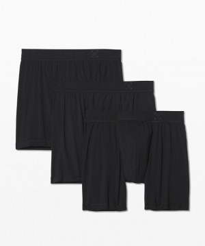 Lululemon AIM Boxer 3 Pack Erkek İç Giyim Siyah Siyah Siyah | LYAK-36512