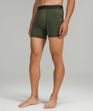 Lululemon AIM Boxer Erkek İç Giyim Çizgili Zeytin Yeşili Koyu Zeytin Yeşili | WHBP-91824