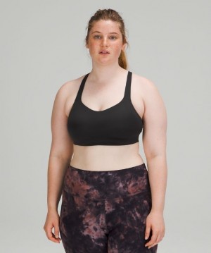 Lululemon Adapt and Align Bra Light Support Kadın Spor Sütyeni Siyah | LFPW-87495