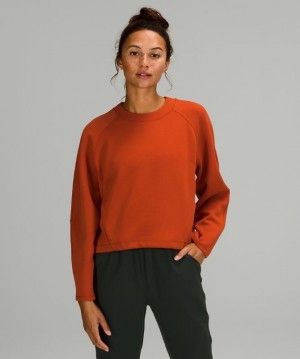 Lululemon AirWrap Modal Crew Kadın Tişörtü Koyu Kırmızı | FTJH-52789