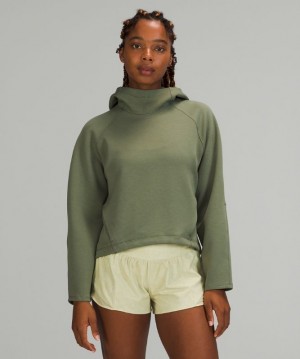 Lululemon AirWrap Modal Pullover Hoodie Kadın Kapşonlu Yeşil | JYZW-83520