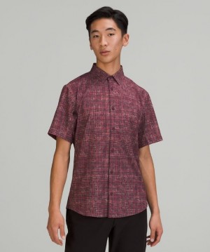 Lululemon Airing Easy Short Sleeve Button Up Shirt Ventlight Mesh Erkek Üstler Renkli | NYZM-75301
