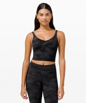 Lululemon Align Cropped Tank Top Kadın Üstler Camo Siyah Renkli | ZDTW-12794
