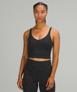 Lululemon Align Cropped Tank Top Kadın Üstler Camo Siyah Renkli | OSRN-37291