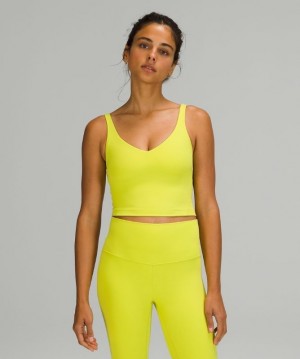 Lululemon Align Cropped Tank Top Kadın Üstler Sarı | YUWE-46815