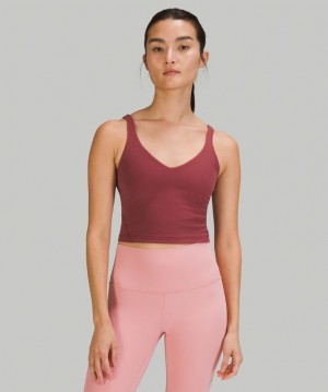 Lululemon Align Cropped Tank Top Kadın Üstler Bordo | FEMJ-98346