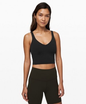 Lululemon Align Cropped Tank Top Kadın Üstler Siyah | EXUG-85309