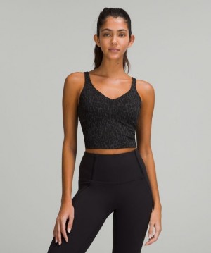 Lululemon Align Cropped Tank Top Kadın Üstler Leopar Camo Siyah Renkli | URWV-21036