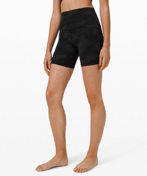 Lululemon Align HR Short 6 Kadın Şort Camo Siyah Renkli | XQIW-05346