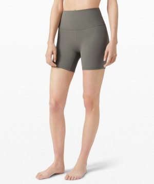 Lululemon Align HR Short 6 Kadın Şort Gri Zeytin Yeşili | QWKA-24730