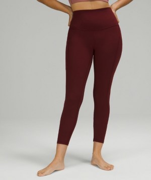 Lululemon Align High-Rise 25 Pockets Kadın Tayt Kırmızı Bordo | RVCJ-93402