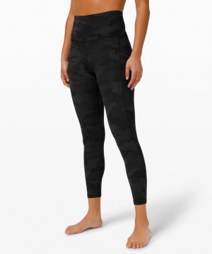 Lululemon Align High-Rise 25 Pockets Kadın Tayt Camo Siyah Renkli | TSBD-35846