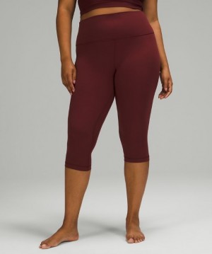 Lululemon Align High-Rise Crop 17 Kadın Pantolon Kırmızı Bordo | HKGM-58401