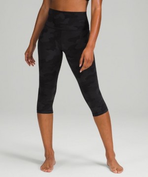 Lululemon Align High-Rise Crop 17 Kadın Pantolon Camo Siyah Renkli | WESK-38694