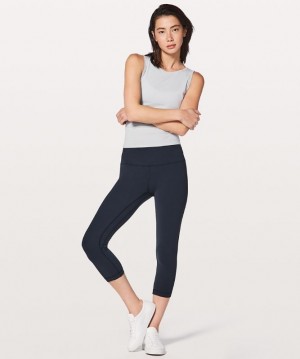 Lululemon Align High-Rise Crop 21 Kadın Tayt Lacivert | OHEW-34075