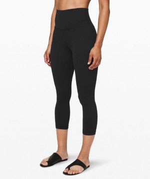 Lululemon Align High-Rise Crop 21 Kadın Tayt Siyah | LSTJ-15048