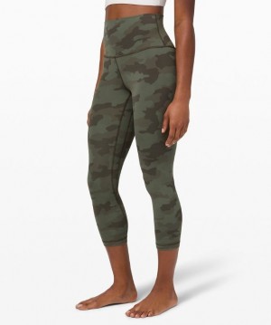Lululemon Align High-Rise Crop 21 Kadın Tayt Camo Yeşil Renkli | VIYK-87209