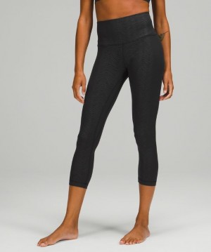 Lululemon Align High-Rise Crop 23 Kadın Tayt Siyah | YSVU-42897