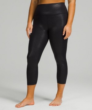 Lululemon Align High-Rise Crop 23 Shine Kadın Tayt Siyah | ARGM-63970