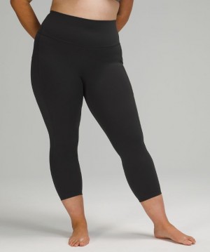 Lululemon Align High-Rise Crop with Pockets 23 Kadın Tayt Koyu Gri | DXEA-12435
