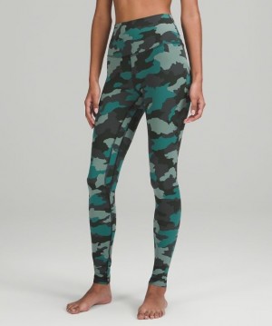 Lululemon Align High-Rise Pant 28 Kadın Tayt Camo Turkuaz Renkli | NPDH-32587