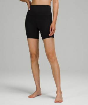 Lululemon Align High-Rise Short with Pockets 6 Kadın Şort Siyah | SIOR-45106