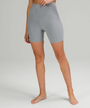 Lululemon Align High-Rise Short with Pockets 6 Kadın Şort Gri | PVEI-83162
