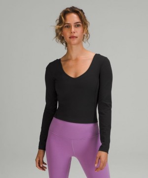 Lululemon Align Long Sleeve Kadın Üstler Siyah | UHTW-31685