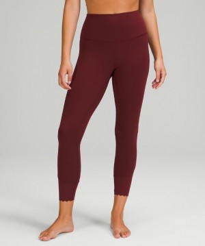 Lululemon Align Pant 25 Scallop Kadın Tayt Kırmızı Bordo | HJWR-51429