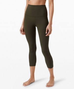 Lululemon Align Super High-Rise Crop 21 Kadın Tayt Koyu Zeytin Yeşili | ARWF-47803