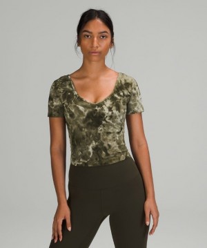 Lululemon Align T-Shirt Kadın Üstler Açık Zeytin Yeşili | AZXO-82064