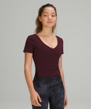 Lululemon Align T-Shirt Kadın Üstler Cassis | FJQB-26384