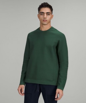 Lululemon AllAround Crewneck Sweater Erkek Tişörtü Koyu Zeytin Yeşili Yeşil | VNML-14738